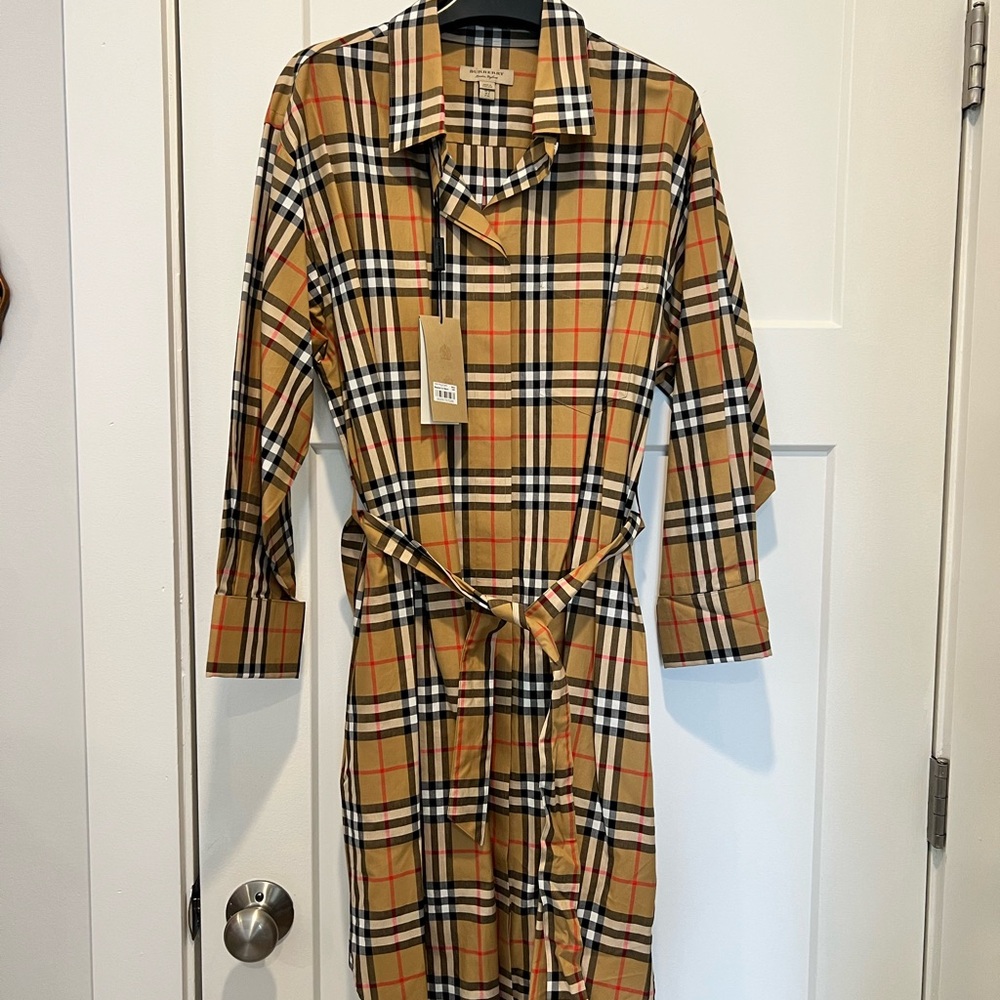 NWT Burberry Plaid Shirt Dress